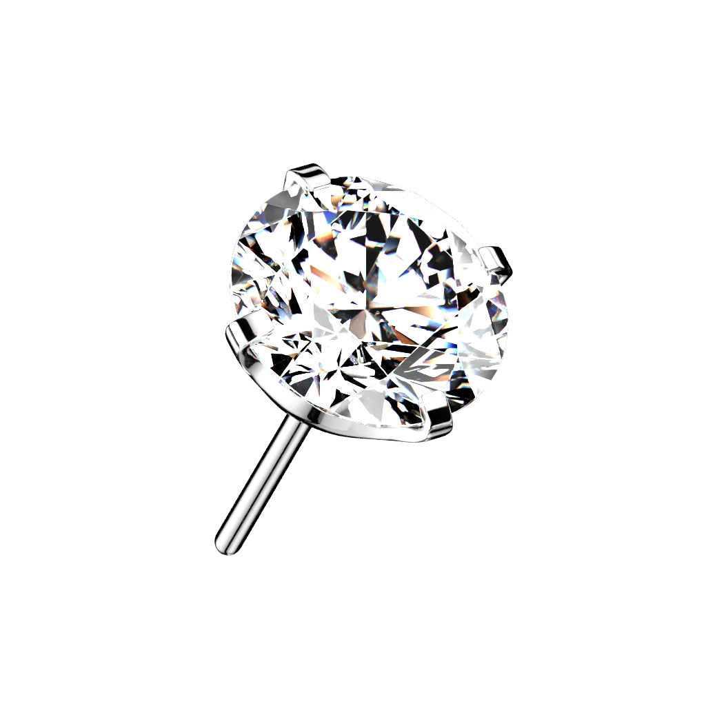 silver prong earring
