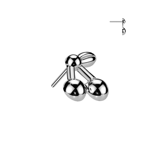 Cherry Flat Back Stud