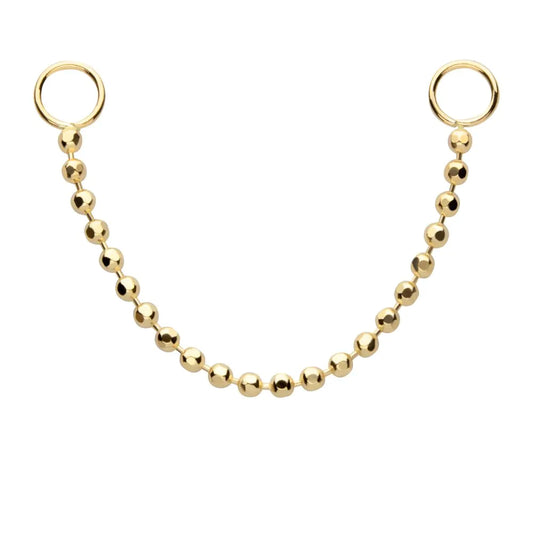 14K Beaded Chain Connector