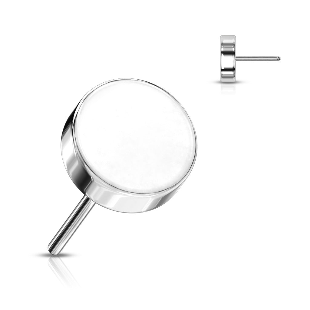 Silver round stud earrings
