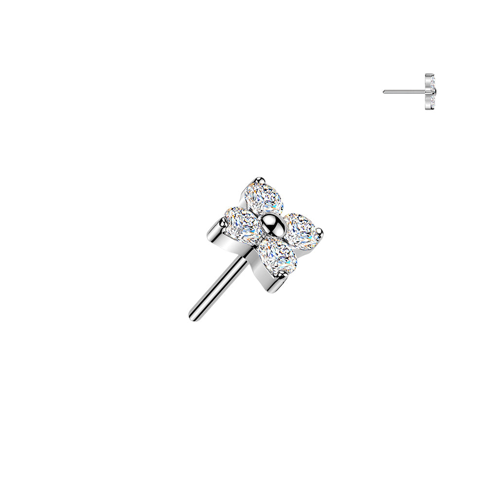 Micro Flower Flat Back Stud