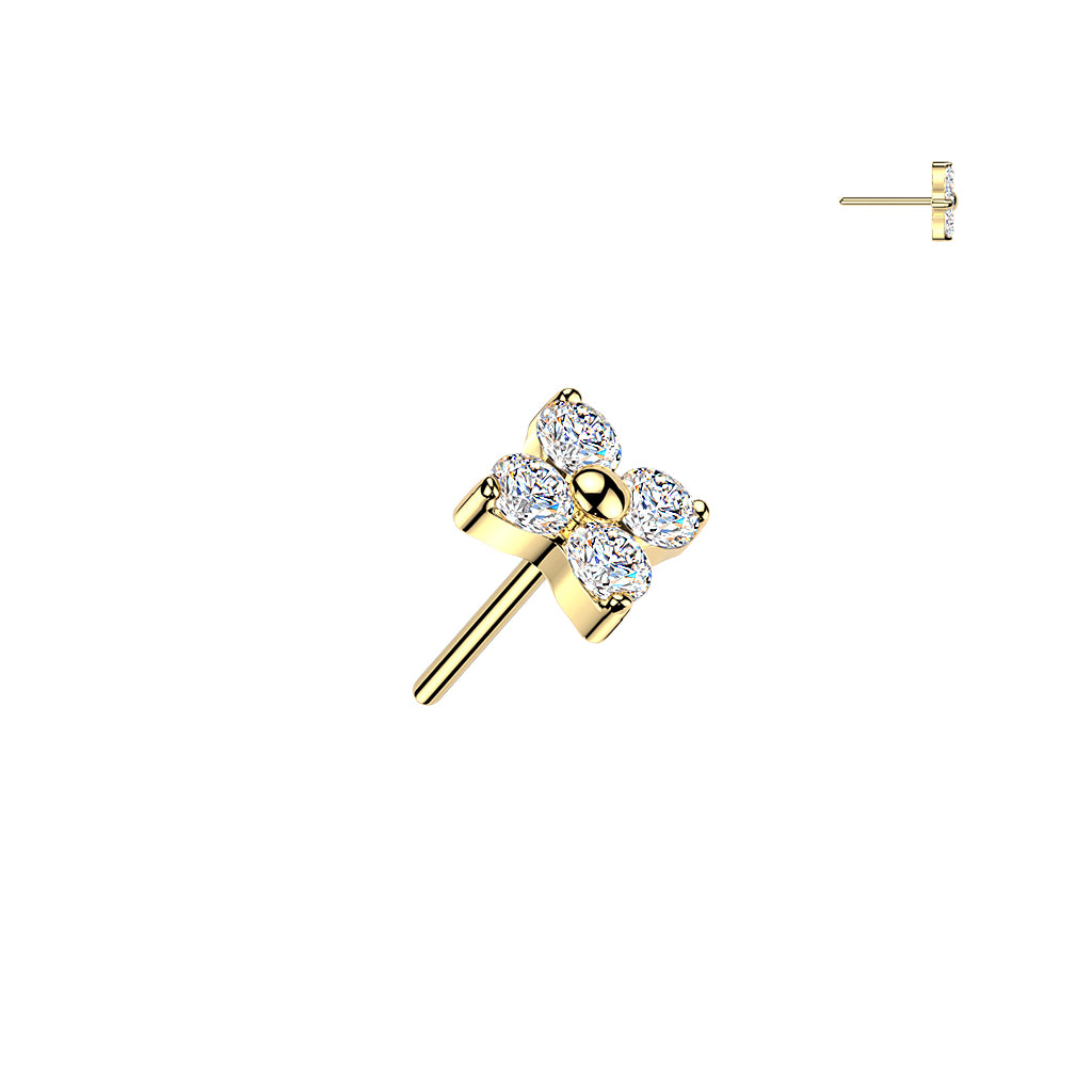 Micro Flower Flat Back Stud