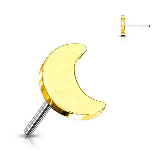 Gold crescent moon earring