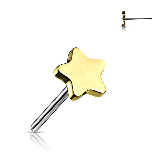 Gold star-shaped earring