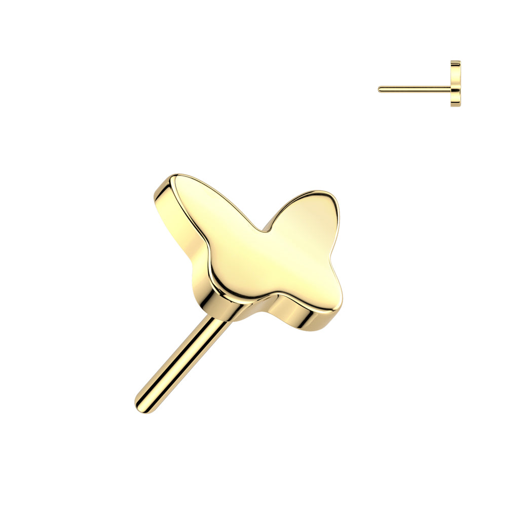 Gold butterfly-shaped earring