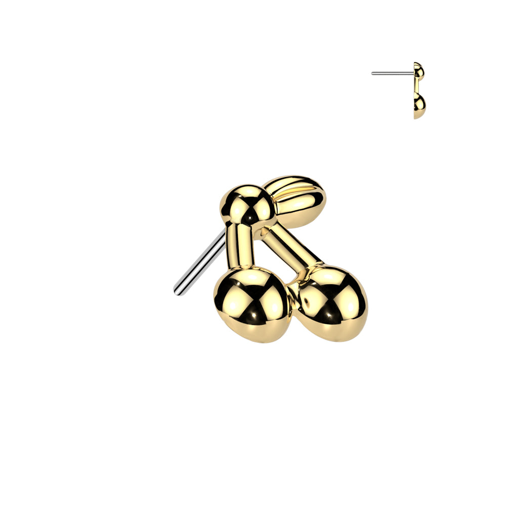 Cherry Flat Back Stud