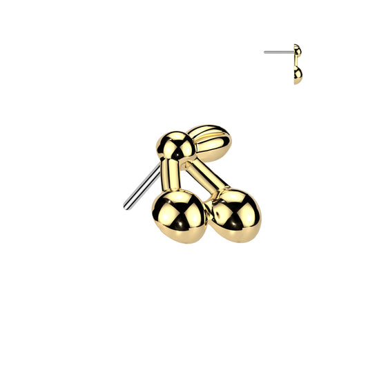 Cherry Flat Back Stud