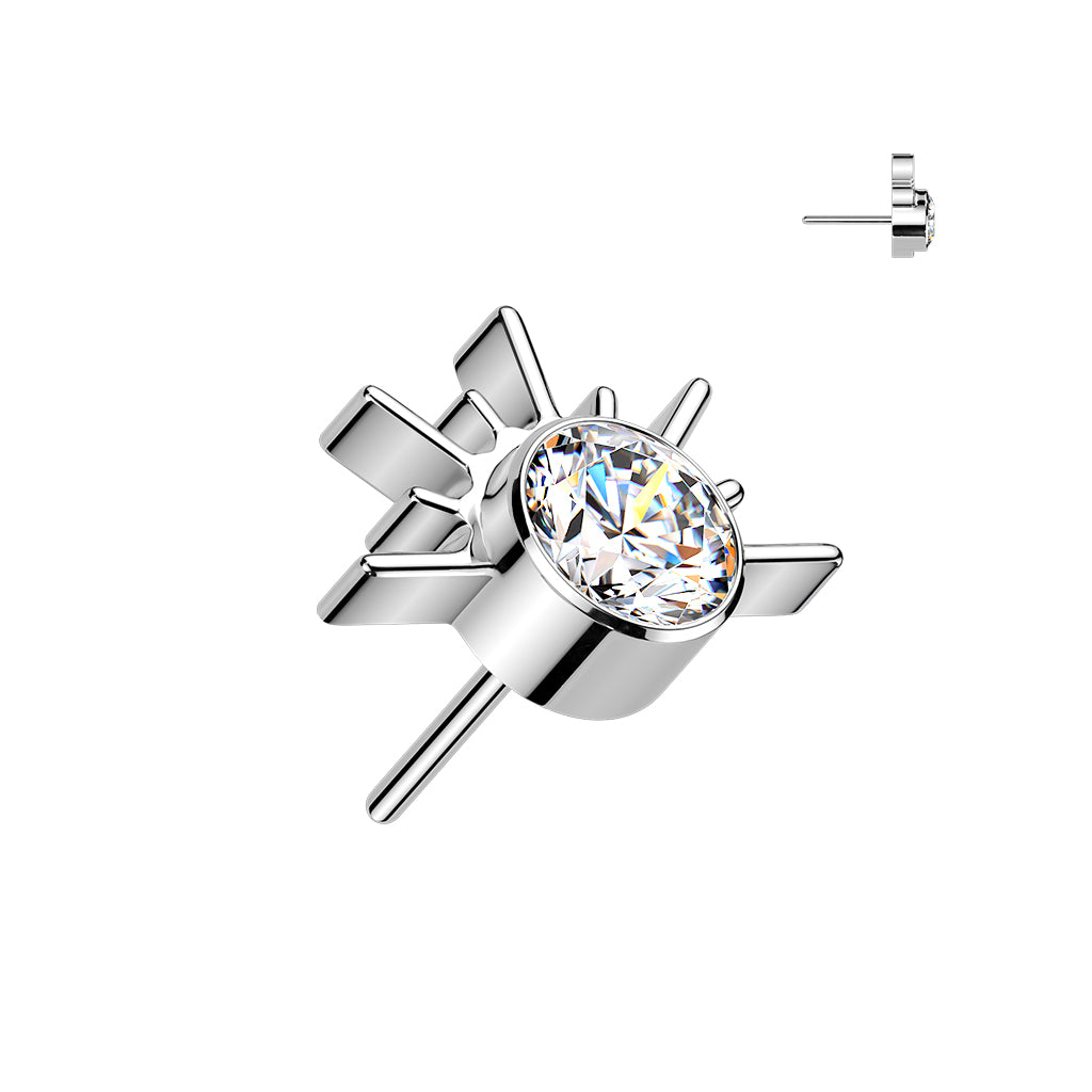 Sunburst Flat Back Stud