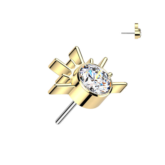Sunburst Flat Back Stud
